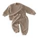 WOXINDA Baby Girls Boys Autumn Solid Cotton Long Sleeve Long Pants Set Outfits Clothes 4t Winter Outfits Boys 4t Boys Summer Clothes Girls Winter Outfits Size 5t Summer Outfit for Boys Baby Boy