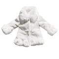 Cathalem Big Kid Coat Toddler Coats Girls Coat 5t Jacket Fall Winter Toddler Kids Collar Soild Jackets Warm Woolen (White 18-24 Months)