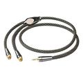 HiFi 3.5mm to 2RCA Audio Cable Stereo 3.5 Jack to 2RCA Male AUX Cable for MP3 Phone Amplifiers Mixer Upgrade 3.5 to 2rca 1m