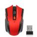 Keyboarant Low Latency Wireless Optical Mouse with USB Receiver 6 Buttons Gaming Computer Plastic Mice 800/1200/1600DPI Driver-free Red