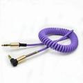 3.5 Jack AUX Audio Cable 3.5MM Male to Male Cable For Phone Car Speaker MP4 Headphone 1.8M Jack 3.5 Spring Audio Cables AUX Cord Purple AUX Cable 1.8m