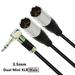 Dual Mini 3Pin XLR Male & Female to 3.5mm 1/8 TRS Male Plug Audio Y Cable Cord 0.5m 1.8m For Camera SLR camera microphone 3.5mm to Dual Male 0.5m