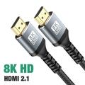 HDMI 8K Cable 8K/60Hz 4K/120Hz HMDI 2.1 48Gbps Ultra High Speed HDR For HDTV Splitter Switcher PS5 Ps4 Projector Vision UHD 7M GRAY 7m