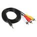 3.5mm Jack Plug Male to 3 RCA Adapter High Quality 3.5 to RCA Male Audio Video AV Cable Wire Cord For Speaker Laptop DVD TV 3m