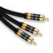 1RCA to 2RCA Interconnect Cable RCA Male to Dual RCA Male Audio Cable For DVD Amplifier Multimedia MP3 / MP4 Player RCA(M)-2RCA(M) 0.75m