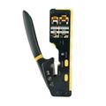 EZ-Type RJ45 Network Crimper - 3-in-1 Crimp/Cut/Strip Lan CAT8/7/6A/6/5E (STP/UTP) & RJ11/12 Tel Modular Cable (AM-6088) Yellow