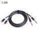 ALSLIAO Dual 1/4 inch TS to Dual RCA Stereo Audio Interconnect Cable Patch Cable Cords 1.5 M