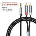 Audio Cable RCA To 3.5 mm Jack Aux Cable Hifi Jack 3.5mm To 2RCA Splitter Cable For TV PC Amplifiers DVD Speaker Wire RCA Grey 3m