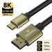 Mini HDMI to HDMI-compatible Cable 8K@60Hz 4K@120Hz High Speed HDMI to Mini HDMI Cable Bi-Directional 2.1 Cord for HDTV 0.5m (1.64ft)