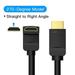 HDMI Cable 4K HDMI 2.0 Cable HDMI 90/270 Degree Angle Adapter for Apple TV PS4 Splitter Video Audio 90 Degree HDMI Cable 270 Degree-AAQ 1.5m