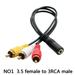 3.5mm to RCA AV Audio Video Output Cable AUX Cable Cord 3RCA Jack a 6RCA Splitter AV TV DVD Cable adaptador NO1