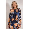 Anna Rose Printed Cropped Jacket Midnight/Orange Women's