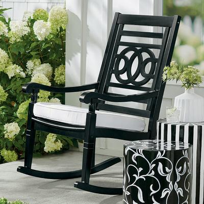 Amalfi Outdoor Rocking Chair - Solid Black - Grand...