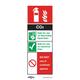 Sealey SS21V10 Safe Conditions Safety Sign - Co2 Fire Extinguisher - Self-Adhesive Vinyl - Pack Of 10