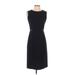 Arthur Levine Casual Dress - Sheath High Neck Sleeveless: Black Dresses - Women's Size 2