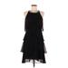 SL Fashions Cocktail Dress - Mini: Black Print Dresses - Women's Size 6