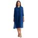 Plus Size Women's 2-Piece Lace Jacket Dress by Jessica London in Evening Blue (Size 16 W)
