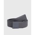Calvin Klein Leather Belt in Iron Gate-Grey