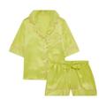 Women's Nikki Silk Short Pyjama Set - Green M/L Après-Midi