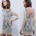 Free People Dresses | Free People Boho Sandy Lace Mini Dress Long Sleeves Cream Brown Size Small Nwt | Color: Brown/Cream | Size: 6