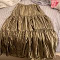 J. Crew Skirts | Jcrew Metallic Gold Tiered Maxi Skirt | Color: Gold | Size: Xs