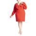 Plus Size Women's Bow Sweater Mini Dress by ELOQUII in Carmine Red (Size 18/20)