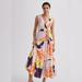 Anthropologie Dresses | Anthropologie Maeve Floral Wrap Maxi Dress | Color: Tan | Size: 4