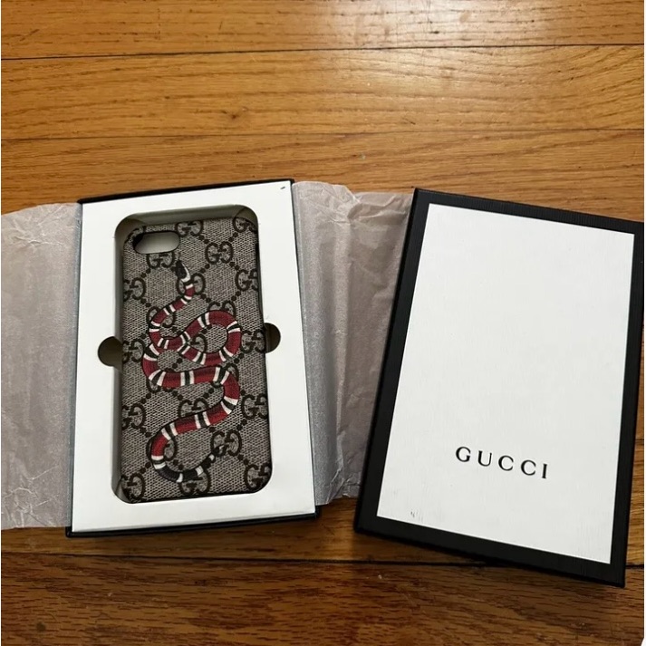 Gucci Cell Phones & Accessories | Gucci Iphone 8 New In The Gucci Box Corn Snake Phone Cover Case | Color: Brown/Red | Size: Os