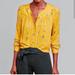 Anthropologie Tops | Anthropologie 26 Of 52 Conversations Yellow Bow Top | Color: Blue/Yellow | Size: 4