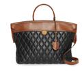 Burberry Bags | Burberry Quilted Society Top Handle Bag Black Lambskin-New With Tag | Color: Black | Size: Large