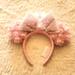 Disney Accessories | Disney Parks 2023 Valentines Pink Rosebudwhite Hearts Minnie Ears Headband | Color: Pink/White | Size: Os