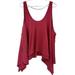 Free People Tops | Fp We The Free Sing La La Tank Top Burgundy Relaxed Fit Boho Hippie Fall Beach | Color: Red | Size: L