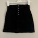 American Eagle Outfitters Skirts | Hollister Women's Ultra High Rise Button Fly Black Demin Skirt Size 0 | Color: Black | Size: 0