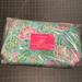 Lilly Pulitzer Bags | Lilly Pulitzer Gwp Pouch Surf Blu Oh Diamond Girl Folia | Color: Green/Pink | Size: Os