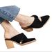 Anthropologie Shoes | New Jeffrey Campbell Cyrus 9.5 Black Knotted Velvet Mules / Clogs | Color: Black | Size: 9.5