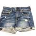 American Eagle Outfitters Shorts | American Eagle 4 Super Stretch Dark Wash Cut Off Jean Shorts | Color: Blue | Size: 4