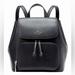 Kate Spade Bags | Kate Spade New York "Kristi" Black Medium Flap Refined Grain Leather Backpack | Color: Black | Size: 10.2"W X 9.6"H X 5.4"D