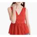 J. Crew Tops | J Crew Always Peplum Blouse Top Sleeveless Front & Back V Red Sz 10 | Color: Red | Size: 10