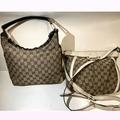 Gucci Bags | Gucci Vintage Bundle 1 Gucci Abbey & 1 Vintage Jackie Gucci Bag Pre-Loved Euc | Color: Cream/Tan | Size: Os