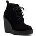 Jessica Simpson Shoes | Jessica Simpson Mesila Wedge Booties Black New Suede Size 8 | Color: Black | Size: 8