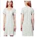 Anthropologie Dresses | Anthropologie Lilka Heathered Grey T-Shirt Dress Midline Crochet Detail Pockets | Color: Gray/White | Size: M