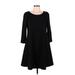 Just... Taylor Casual Dress - A-Line: Black Solid Dresses - Women's Size 8