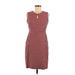 Lands' End Casual Dress - Sheath: Red Tweed Dresses - Women's Size 8