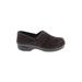 Lands' End Mule/Clog: Slip-on Platform Bohemian Brown Solid Shoes - Women's Size 10 - Round Toe