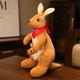 SldJa Cute kangaroo plush toy kawaii large size kangaroo plush pillow plush doll birthday 55cm 3