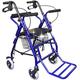 Walking Aid Aluminum Rollator Walker Fold up and Removable Back Support,Lightweight Folding Height Adjustable Walker with Seat