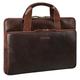 STILORD 'Beau' Vintage Leather Laptop Bag 15.6 Inch Business Handbag for Men and Women Genuine Leather Laptop Case MacBook Pro Sleeve 15.6 Inch, Colour:kansas - brown