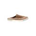 Old Navy Mule/Clog: Slip-on Stacked Heel Classic Tan Color Block Shoes - Women's Size 8 - Almond Toe