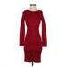 Nicole Miller Cocktail Dress - Sheath: Burgundy Dresses - Women's Size Small