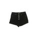 Zara TRF Denim Shorts: Black Solid Bottoms - Women's Size 6 - Dark Wash